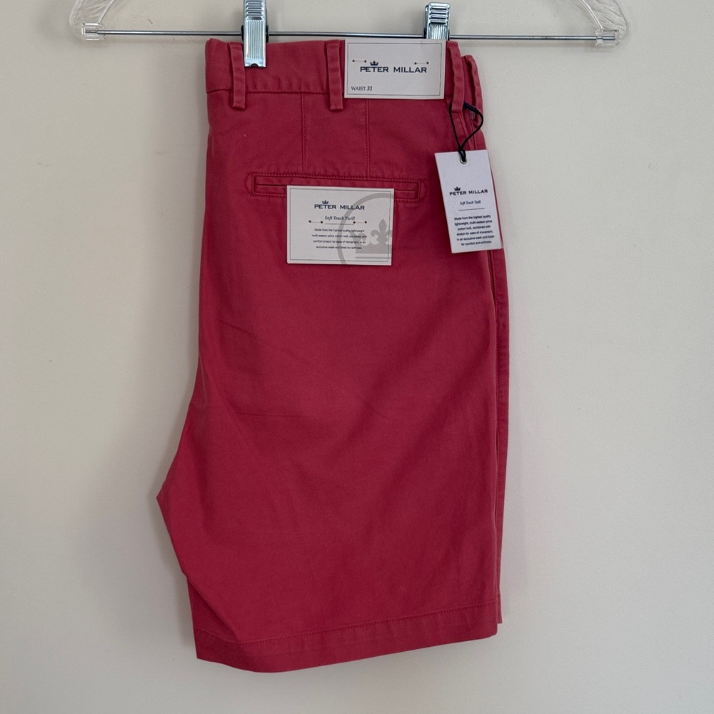 Peter Millar Bold Red Men's Flat Front Shorts